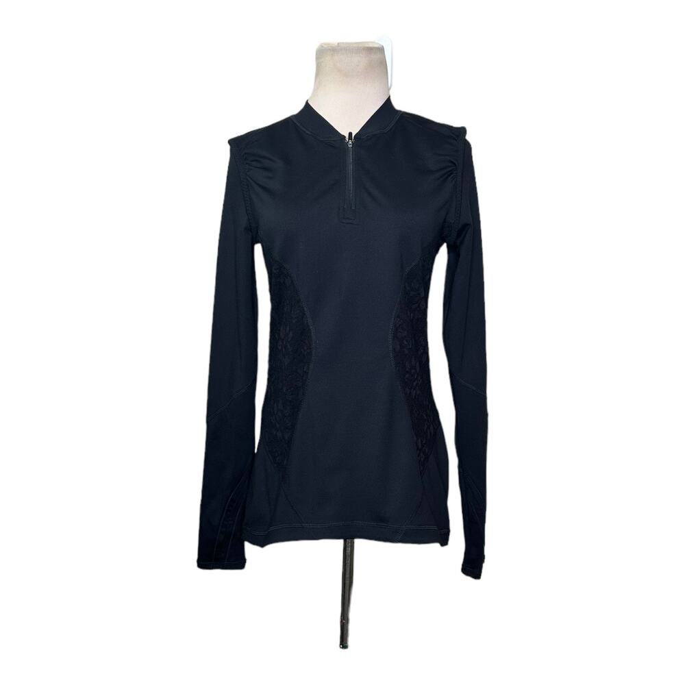 Vimmia Black 1/4 Zip Long Sleeves Running Pullover Size M
